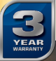 3 Year Warranty
